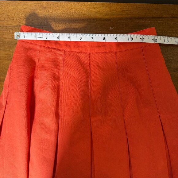 E.R. Gerard New York Orange/Tangerine Suit with Pleated Skirt Sz 6 - Picture 12 of 15